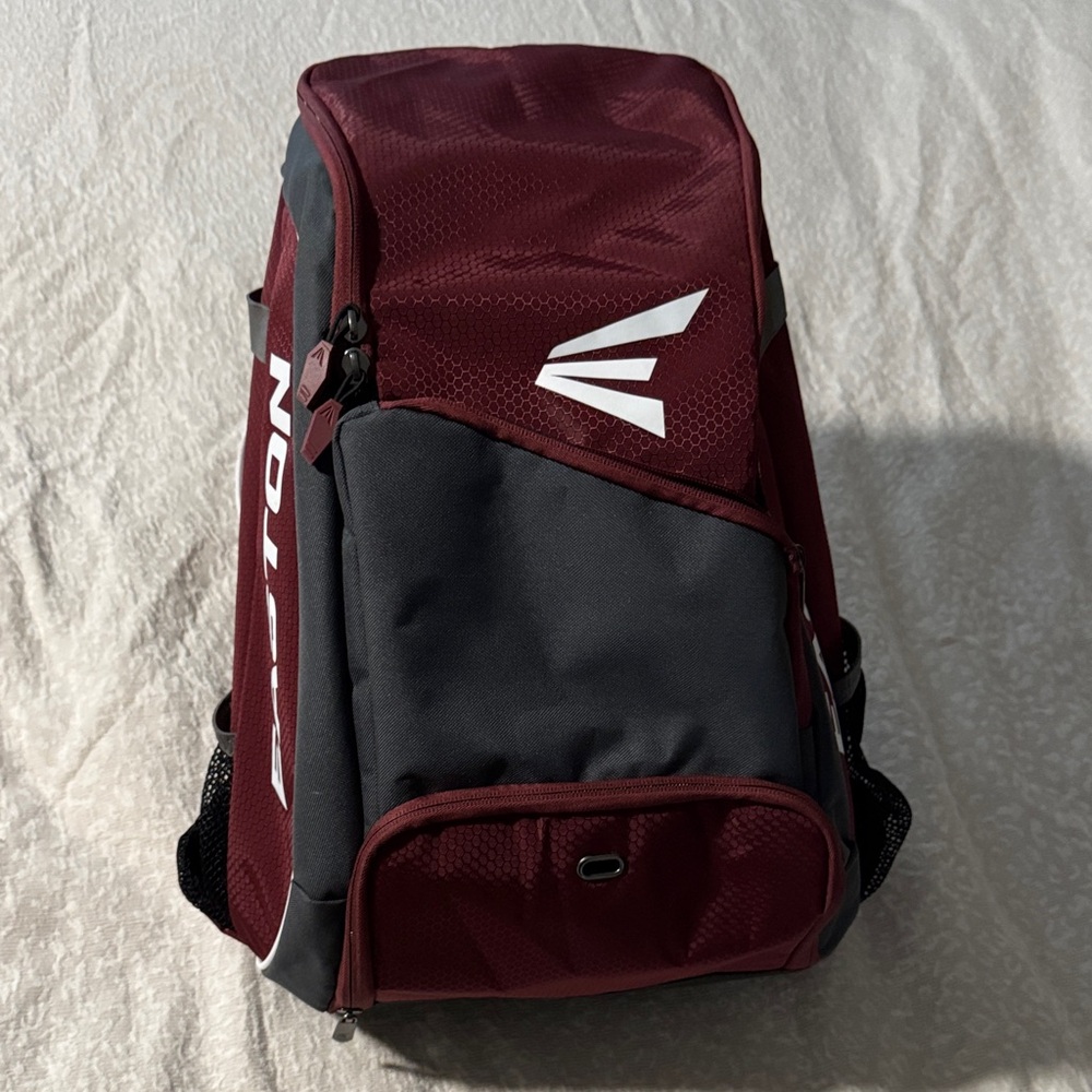 Easton Burgundy and Black Backpack